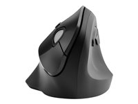 Kensington Pro Fit Ergo Vertical Wireless Mouse - Lodret mus - ergonomisk - højrehåndet - 6 knapper - trådløs - 2.4 GHz - trådløs modtager (USB) - sort K75501EU
