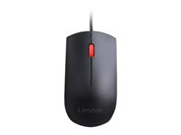 Lenovo Essential - Mus - højre- og venstrehåndet - optisk - 3 knapper - kablet - USB - sort 4Y50R20863