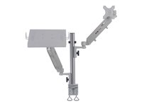 Eaton Tripp Lite Series Full-Motion Desktop Clamp for Laptop and 17" to 32" Monitor, Aluminum, TAA - Monteringssæt - fuldbevægelses justerbar arm - for Monitor - aluminium, stål - sølv - skærmstørrelse: 17"-32" - skrivebordsmonterbar - TAA-kompatibel DDR1732NBMTAA