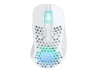 CHERRY Xtrfy M4 - Mus - RGB - optisk - trådløs - 2.4 GHz - trådløs modtager (USB) - hvid M4W-RGB-WHITE