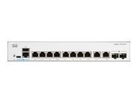 Cisco Catalyst 1300-8T-E-2G - Switch - L3 - Administreret - 8 x 10/100/1000Base-T + 2 x kombo Gigabit SFP/RJ-45 - monterbar på stativ C1300-8T-E-2G