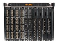 HPE Aruba 8400 8-slot Chassis - Switch - 32 x 10 Gigabit Ethernet + 6 x 40 Gigabit / 100 Gigabit QSFP28 - monterbar på stativ - med 2x 8400X FabricModules, 1x Management Module, 1x 32-port 10G Module, 1x 6-port 40/100G Module JL376A#ABB
