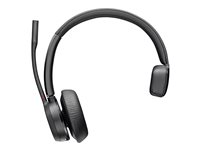 Poly Voyager 4310 - Voyager 4300 series - headset - på øret - Bluetooth - trådløs - USB-C - sort 77Y94AA