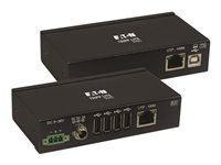 Eaton Tripp Lite Series USB over Cat6 Extender 4-Port Industrial, ESD Protection, PoC - USB 2.0, Mountable, 330 ft., TAA - USB-forlængerkabel - USB, USB 2.0 - over CAT 6 - op til 100 m - TAA-kompatibel B203-104-IND-ER