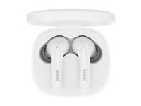 Belkin SoundForm Motion - Ægte trådløse øretelefoner med mik. - i øret - Bluetooth - aktiv støjfjerning - støjisolerende - hvid AUC010BTWH