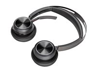 HP Poly Voyager Focus 2 - Headset - på øret - Bluetooth - trådløs - aktiv støjfjerning - USB-C via Bluetooth adapter - sort - Zoom Certified 9T9J3AA#AC3
