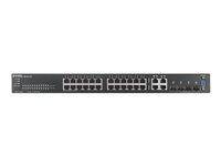 Zyxel GS2220-28 - Switch - Administreret - 24 x 10/100/1000 + 4 x combo Gigabit SFP - monterbar på stativ GS2220-28-EU0101F