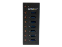 StarTech.com 7 Port USB 3.0 Hub (5 Gbps) - Metal Enclosure - Desktop or Wall Mountable - Rugged & industrial Powered USB Expander and Splitter Hub (ST7300U3M) - Hub - 7 x SuperSpeed USB 3.0 - desktop, væg-monterbar - for P/N: BNDTBUSB3142, PEXUS313AC2V, PEXUSB311A1E, PEXUSB312A2, PEXUSB314A2V, PEXUSB314A2V2 ST7300U3M