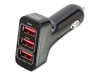 C2G Smart - Bilstrømsadapter - 4.8 A - 3 output-stikforbindelser (USB) - sort 80923