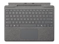 Microsoft Surface Pro Keyboard - Tastatur - med trackpad, accelerometer, Surface Slim Pen 2 opbevaring og opladningsbakke - platinum - for Surface Pro 10 for Business 8XB-00194