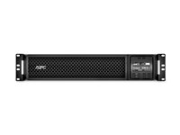 APC Smart-UPS SRT 1000VA RM - UPS (rackversion) - AC 230 V - 1000 Watt - 1000 VA - RS-232, USB, Ethernet 10/100 - output-stikforbindelser: 6 - PFC - 2U - sort - med APC UPS Network Management Card AP9641 SRT1000RMXLI-NC