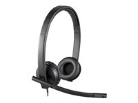 Logitech USB Headset H570e - Headset - på øret - kablet 981-000575
