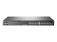 HPE Aruba 2930F 24G PoE+ 4SFP - Switch - L3 - Administreret - 24 x 10/100/1000 (PoE+) + 4 x Gigabit SFP (uplink) - monterbar på stativ - PoE+ (370 W) JL261A#ABB