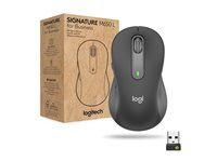 Logitech Signature M650 L for Business - Mus - højrehåndet - 5 knapper - trådløs - 2.4 GHz, Bluetooth - Logitech Logi Bolt USB-modtager - grafit 910-006348