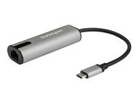StarTech.com 2.5GbE USB C to Ethernet Adapter NBASE-T NIC, USB 3.0 Type C 2.5/1 Gigabit/100 Mbps Multi Speed Network/USB 3.1 Laptop to RJ45/LAN Thunderbolt 3 Compatible/MacBook Pro Surface - Type-C to Ethernet - Netværksadapter - USB-C - 10M/100M/1G/2,5 Gigabit Ethernet x 1 + USB 3.0 - sort, space grey US2GC30