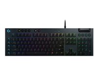Logitech G815 LIGHTSYNC RGB Mechanical Gaming Keyboard - GL Tactile - Tastatur - bagbelyst - USB - Nordisk - tastkontakt: GL Tactile - sort - for Komplett Epic Gaming PC a166, a170 920-008989