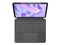 Logitech Combo Touch - Tastatur og folio-kasse - med trackpad - bagbelyst - Apple Smart connector - QWERTY - US International - grafit - for Apple 13-inch iPad Pro (M4) 920-012833