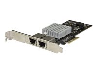 StarTech.com Dual Port 10G PCIe Network Adapter Card - Intel-X550AT 10GBASE-T PCI Express 10GbE Multi Gigabit Ethernet 5 Speed NIC 2port - Netværksadapter - PCIe 3.0 x4 lavprofil - 10Gb Ethernet x 2 - sort ST10GPEXNDPI