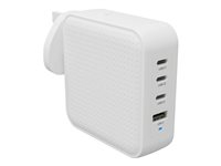 Targus HyperJuice - Strømforsyningsadapter - GaN - 100 Wh - QC 3.0, Power Delivery 3.0 + PPS - 4 output-stikforbindelser (USB, 3 x USB-C) - hvid HJ1002WHWWGL