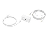 VISION TechConnect - Skyllemonterings-ansigtspladesæt - 3m - vægmonterbar - hvid - 2-gang - 2 porte TC3-PK3M