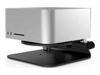 Compulocks Mac Studio Security Stand with Dual Head Coiled Cable Keyed Lock Black - Skrivebordsstander - skrivebordsmonterbar, vægmonterbar - for Apple Mac Studio MSSTD01CL02H