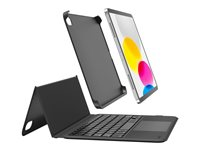 Belkin Connect - Tastatur og folio-kasse (beskyttende etui) - med magnetisk stander - med trackpad - bagbelyst - trådløs - Bluetooth BBZ001AY-V3