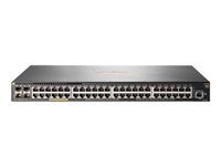 HPE Aruba 2930F 48G PoE+ 4SFP+ - Switch - L3 - Administreret - 48 x 10/100/1000 (PoE+) + 4 x 1 Gigabit / 10 Gigabit SFP+ (uplink) - monterbar på stativ - PoE+ (370 W) JL256A#ABB
