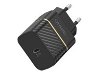 OtterBox - Strømforsyningsadapter - propack - 20 Watt - 3 A - PD 3.0, Apple Fast Charge, Fast Charge (USB-C) - sort 78-80868
