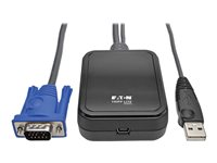 Eaton Tripp Lite series KVM Console to USB 2.0 Portable Laptop Crash Cart Adapter with File Transfer and Video Capture, 1920 x 1200 @ 60 Hz - KVM switch - 1 x KVM port(s) - 1 lokalbruger - desktop - TAA-kompatibel B032-VU1