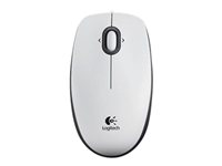 Logitech B100 - Mus - højre- og venstrehåndet - optisk - 3 knapper - kablet - USB - hvid 910-003360