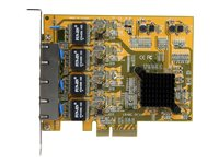 StarTech.com 4 Port Gigabit NIC PCIe Network Card - Quad Port Adapter (ST1000SPEX43) - Netværksadapter - PCIe - Gigabit Ethernet x 4 - gul ST1000SPEX43