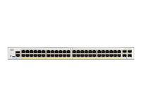 Cisco Catalyst 1300-48P-4G - Switch - L3 - Administreret - 48 x 10/100/1000 (PoE+) + 4 x Gigabit SFP - monterbar på stativ - PoE+ (375 W) C1300-48P-4G
