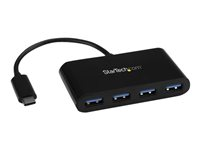 StarTech.com 4-Port USB-C Hub - Portable USB-C to 4x USB-A Hub - Bus-Powered USB 3.1 Gen 1 Type-C Hub - USB 3.0 Port Expander (HB30C4AB) - Hub - 4 x SuperSpeed USB 3.0 - desktop HB30C4AB