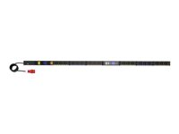 Eaton G4 - Strømfordelingsenhed (rackversion) - administreret - AC 240/415 V - 22 kW - tre faser - Ethernet 10/100/1000, USB - input: IEC 60309 32A - output-stikforbindelser: 42 (24 x IEC 60320 C13, 18 x IEC 60320 C39) - 0U - 3 m ledning - sort EVMAF332X