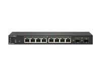 SonicWall Switch SWS12-8POE - Switch - Administreret - 8 x 10/100/1000 (PoE) + 2 x Gigabit SFP - desktop - PoE (55 W) - sælges ikke, demo 02-SSC-4864