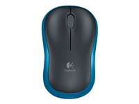 Logitech M185 - Mus - optisk - trådløs - 2.4 GHz - trådløs modtager (USB) - blå 910-002239