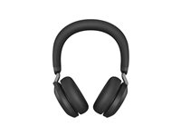 Jabra Evolve2 75 - Headset - på øret - Bluetooth - trådløs - aktiv støjfjerning - USB-A - støjisolerende - sort - Optimeret til UC 27599-989-999