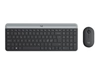 Logitech Slim Wireless Combo MK470 - Sæt med mus og tastatur - trådløs - 2.4 GHz - Nordisk - grafit 920-009200