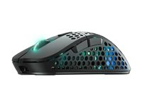 CHERRY Xtrfy M4 - Mus - RGB - optisk - trådløs - 2.4 GHz - trådløs modtager (USB) - sort M4W-RGB-BLACK