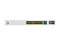 Cisco Catalyst 1300-24MGP-4X - Switch - L3 - Administreret - 16 x 10/100/1000 (PoE+) + 8 x 2.5G (PoE+) + 4 x 10 Gigabit SFP+ - monterbar på stativ - PoE+ (195 W) C1300-24MGP-4X