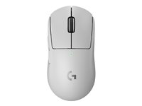 Logitech G PRO X SUPERLIGHT 2 - Mus - gaming - optisk - 5 knapper - trådløs - 2.4 GHz - USB Logitech LIGHTSPEED-modtager - hvid 910-006639