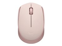 Logitech M171 - Mus - højre- og venstrehåndet - optisk - 3 knapper - trådløs - 2.4 GHz - trådløs modtager (USB) - pink 910-006865