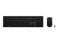 Lenovo Professional Combo - Sæt med mus og tastatur - trådløs - 2.4 GHz - QWERTY - Nordisk - Brown Box 4X31K03975