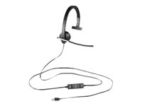 Logitech USB Headset Mono H650e - Headset - på øret - kablet 981-000514