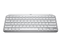 Logitech MX Keys Mini - Office - tastatur - bagbelyst - Bluetooth - QWERTY - nordisk (dansk/finsk/norsk/svensk) - bleg grå 920-010493