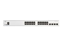 Cisco Catalyst 1200-24T-4G - Switch - L3 - smart - 24 x 10/100/1000 + 4 x Gigabit SFP - monterbar på stativ C1200-24T-4G