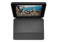 Logitech Rugged Folio - Tastatur og folio-kasse - Apple Smart connector - Pan Nordic - for Apple 10.2-inch iPad (7. generation, 8. generation, 9. generation) 920-009318
