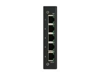 Eaton Tripp Lite series Industrial Ethernet Switch 5-Port Unmanaged - 10/100 Mbps, Ruggedized, DIN/Wall Mount - Switch - ikke administreret - 5 x 10/100 - væg-monterbar, DIN monterbar på skinne - DC strøm - TAA-kompatibel NFI-U05