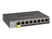 NETGEAR Smart GS108Tv3 - Switch - smart - 8 x 10/100/1000 - desktop, væg-monterbar - DC strøm GS108T-300PES