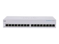 Cisco Business 110 Series 110-16T - Switch - ikke administreret - 16 x 10/100/1000 - monterbar på stativ, desktop, væg-monterbar CBS110-16T-EU